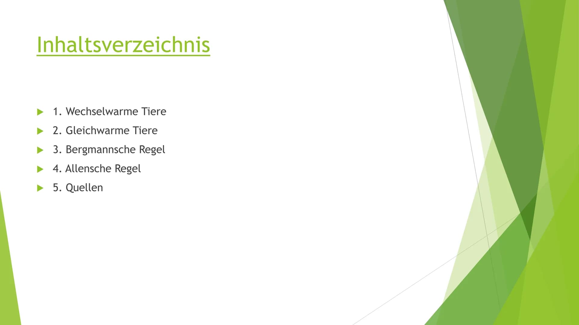 Abiotischer Faktor
Temperatur bei Tieren Abiotischer Faktor Temperatur bei Tieren → Handout
Wechselwarme Tiere:
Wechselwarm = poikilotherm
K