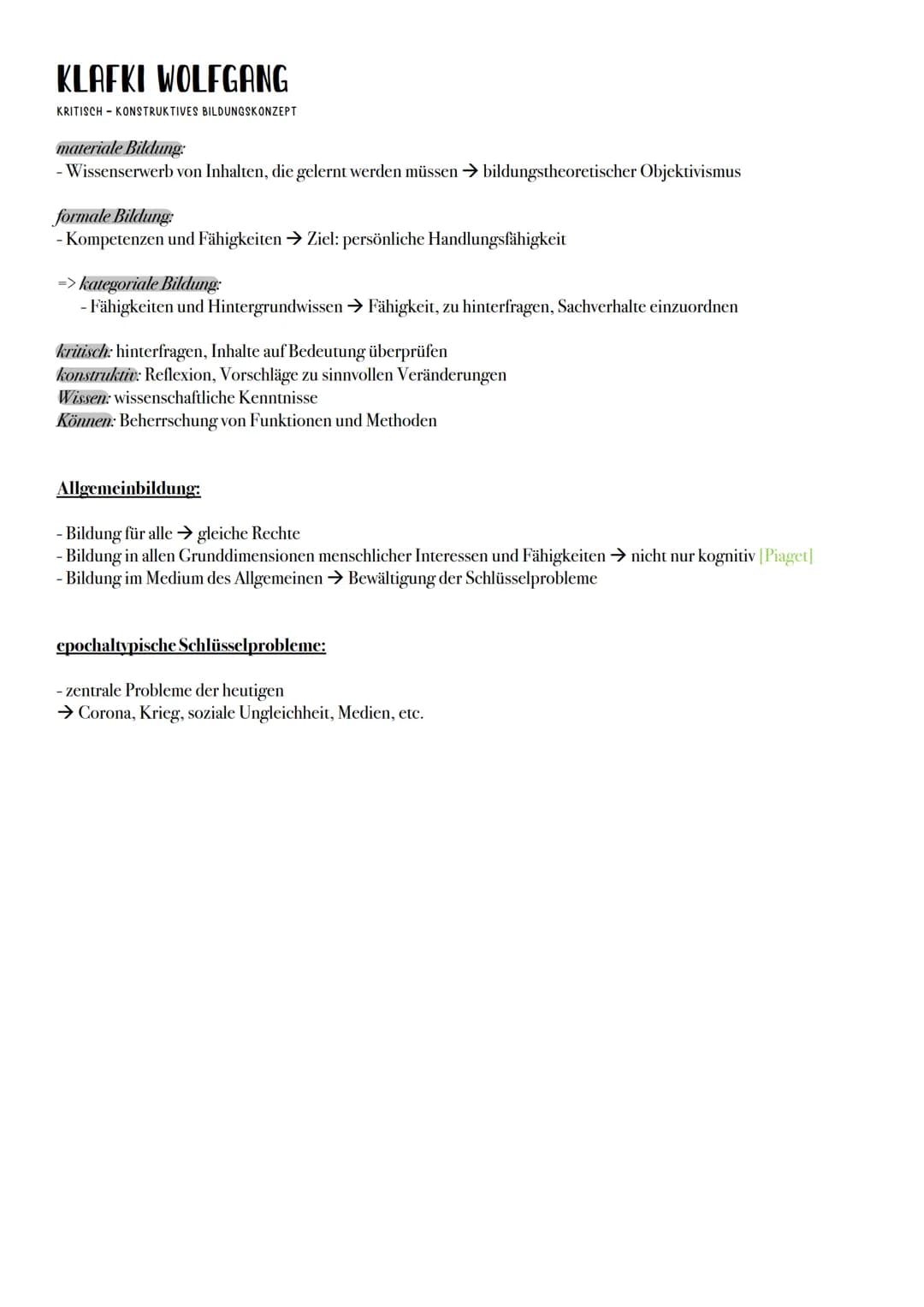 HURRELMANN KLAUS
MODELL DER PRODUKTIVEN REALITÄTSVERARBEITUNG
innere und äußere Realität:
- Entwicklung zu gesellschaftlich handlungsfähigem
