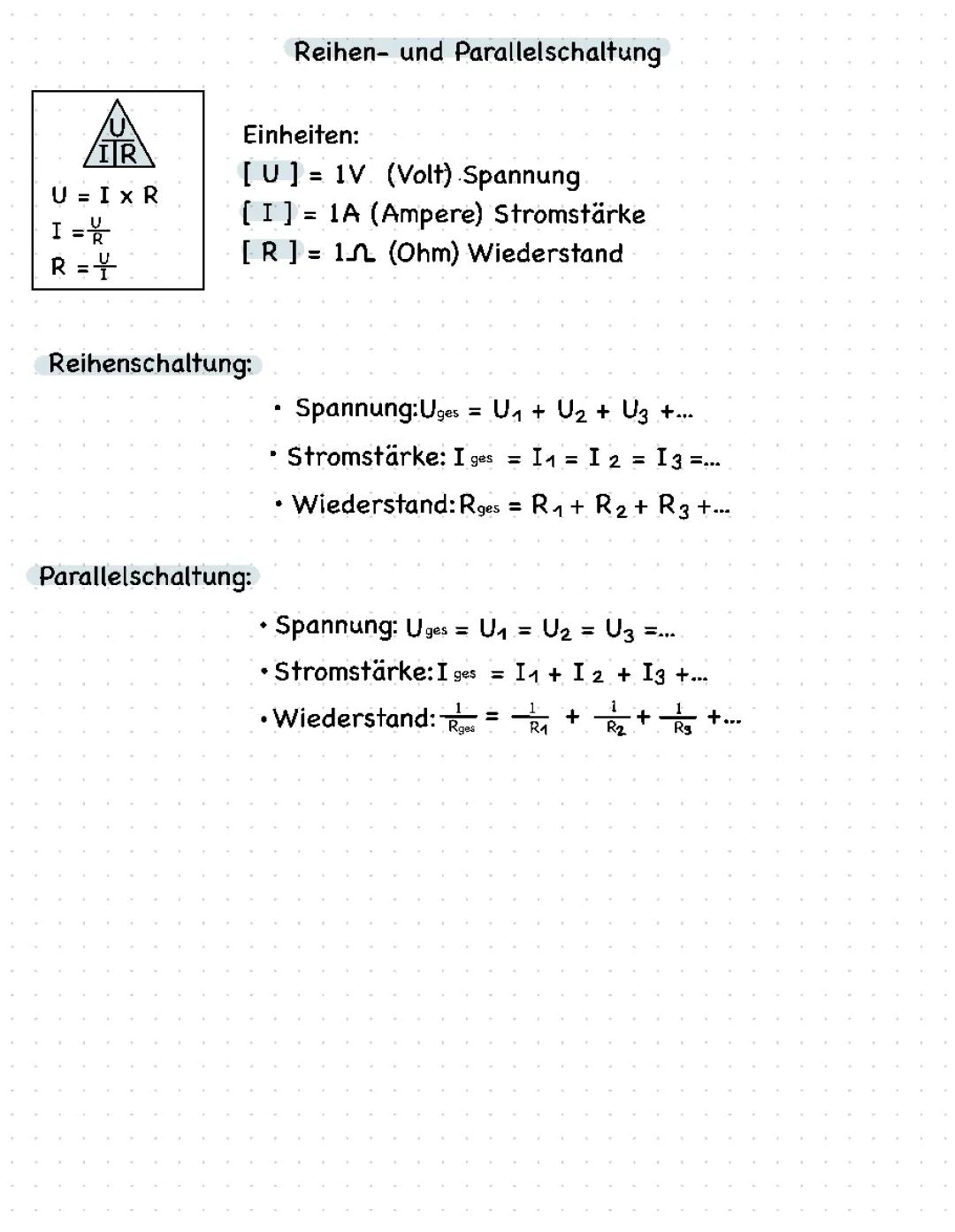 Reihen- und Parallelschaltung 
