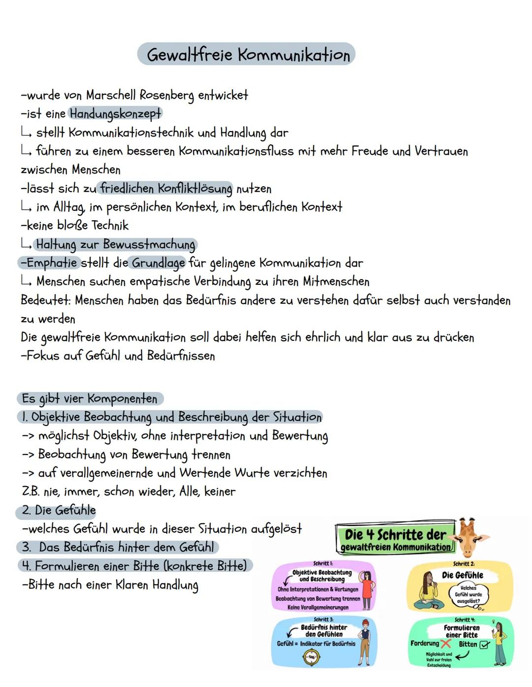 Gewaltfreie Kommunikation
-wurde von Marschell Rosenberg entwicket
-ist eine Handungskonzept
L stellt Kommunikationstechnik und Handlung dar