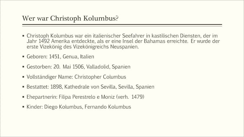 Eine Frage der
Perspektive?
WIR ENTDECKEN DIE
NEUE WELT MIT DEN
AUGEN DES KOLUMBUS Inhaltsverzeichnis
●
●
●
Wer war Christoph Kolumbus?
Stec