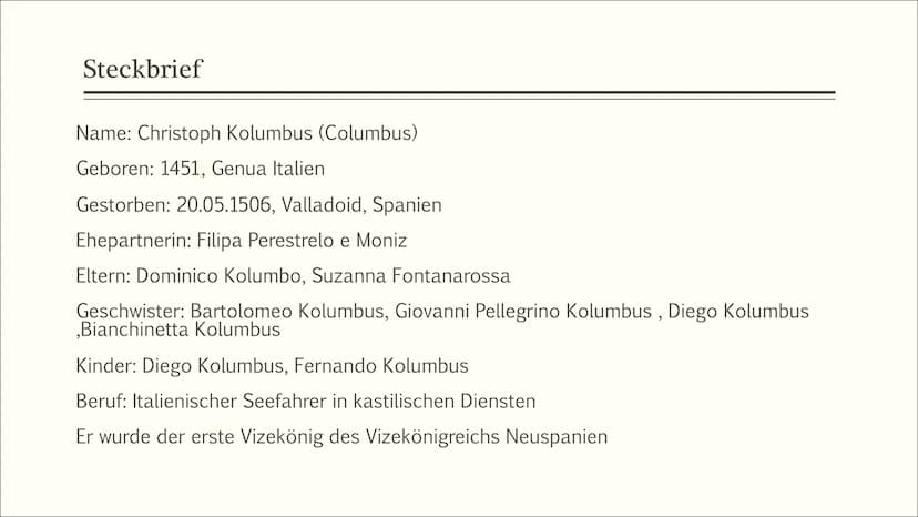 Eine Frage der
Perspektive?
WIR ENTDECKEN DIE
NEUE WELT MIT DEN
AUGEN DES KOLUMBUS Inhaltsverzeichnis
●
●
●
Wer war Christoph Kolumbus?
Stec