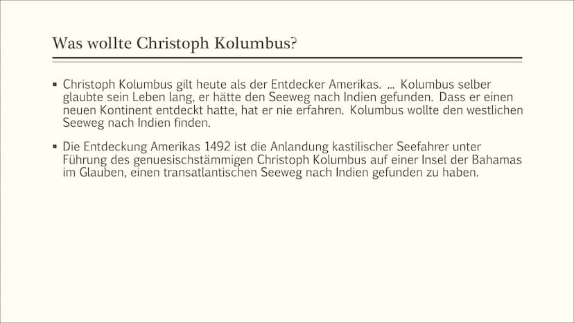 Eine Frage der
Perspektive?
WIR ENTDECKEN DIE
NEUE WELT MIT DEN
AUGEN DES KOLUMBUS Inhaltsverzeichnis
●
●
●
Wer war Christoph Kolumbus?
Stec