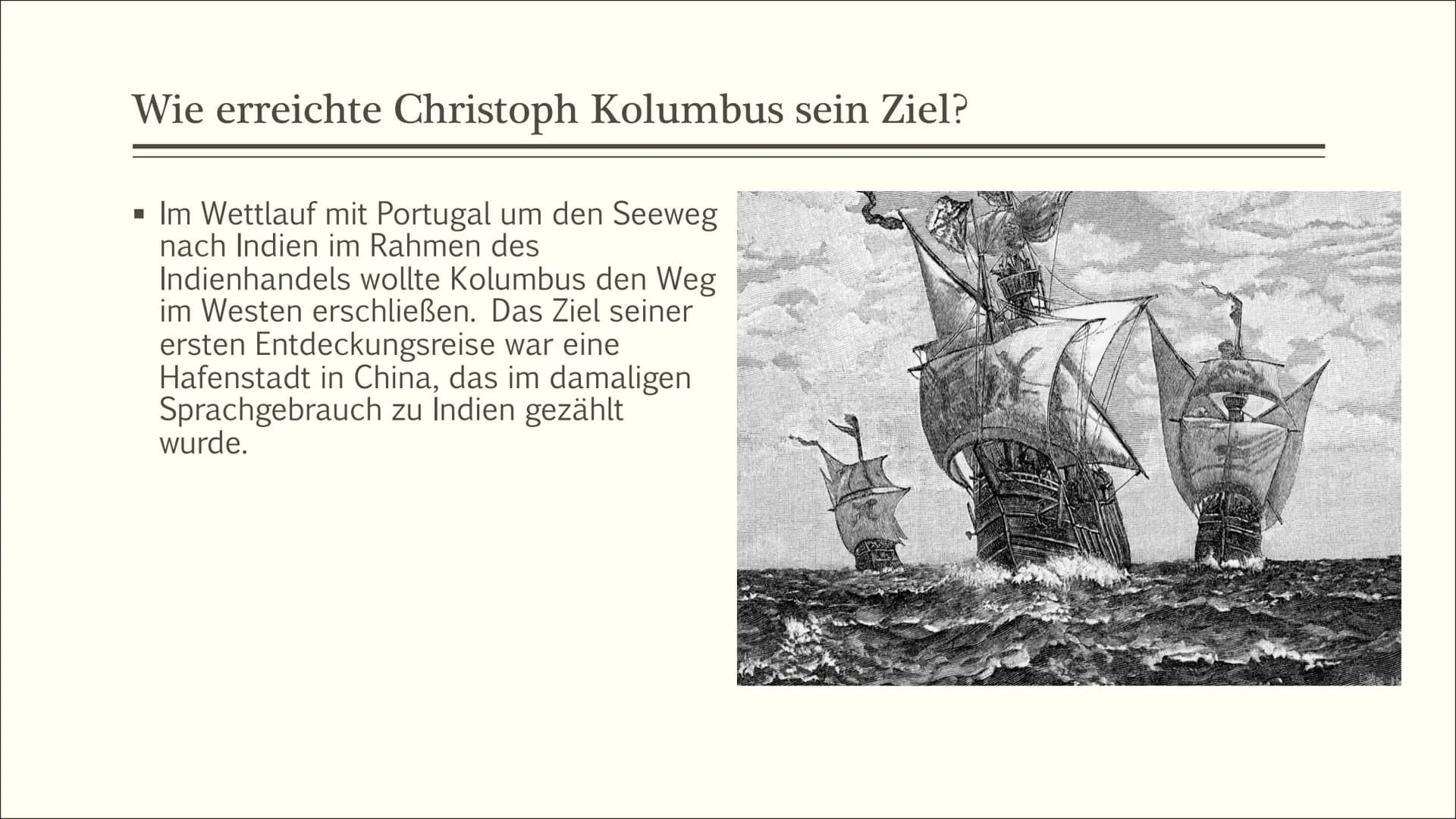 Eine Frage der
Perspektive?
WIR ENTDECKEN DIE
NEUE WELT MIT DEN
AUGEN DES KOLUMBUS Inhaltsverzeichnis
●
●
●
Wer war Christoph Kolumbus?
Stec