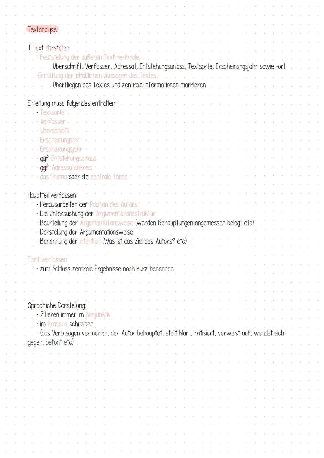Textanalyse
1. Text darstellen
- Feststellung der äußeren Textmerkmale.
Überschrift, Verfasser, Adressat, Entstehungsanlass, Textsorte, Ersc