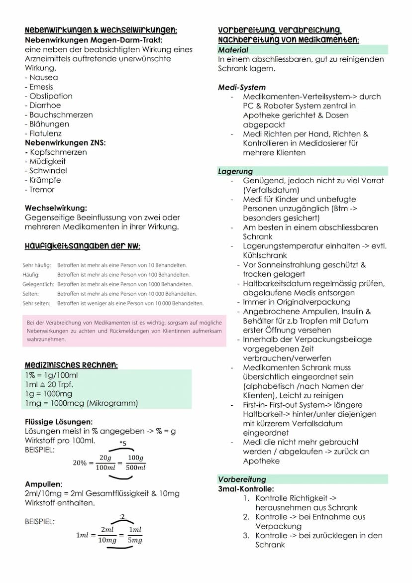 Medikamente 0.3
Bedeutung für den Menschen:
Einnahme/Indikation:
Bei älteren Menschen können chronische
Gebrechen & Krankheiten auftreten.
Z