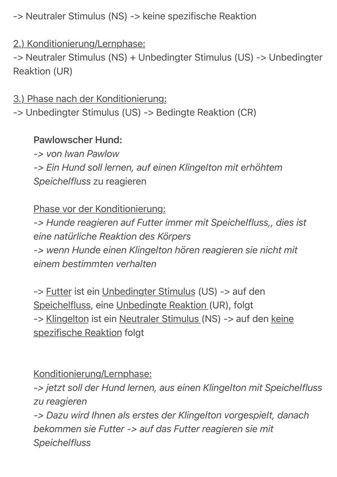 
<p>Die klassische Konditionierung ist eine Lerntheorie des Behaviorismus. Nach dieser Theorie lernt ein Mensch oder ein Tier auf ein Signal