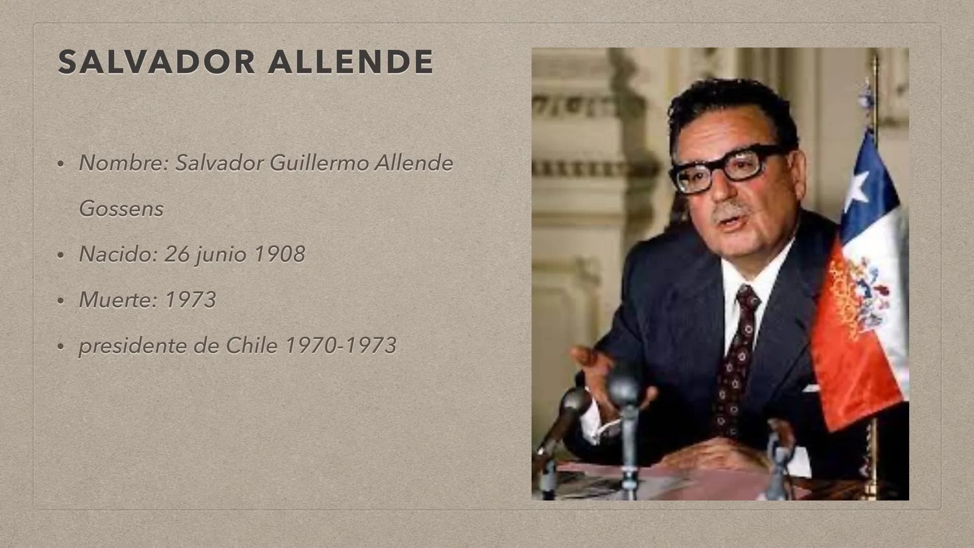 追
LA DICTADURA EN CHILE TABLA DE CONTENIDO
Datos personales
• La situación antes del golpe
Golpe de estado
Las violaciones a los derechos hu