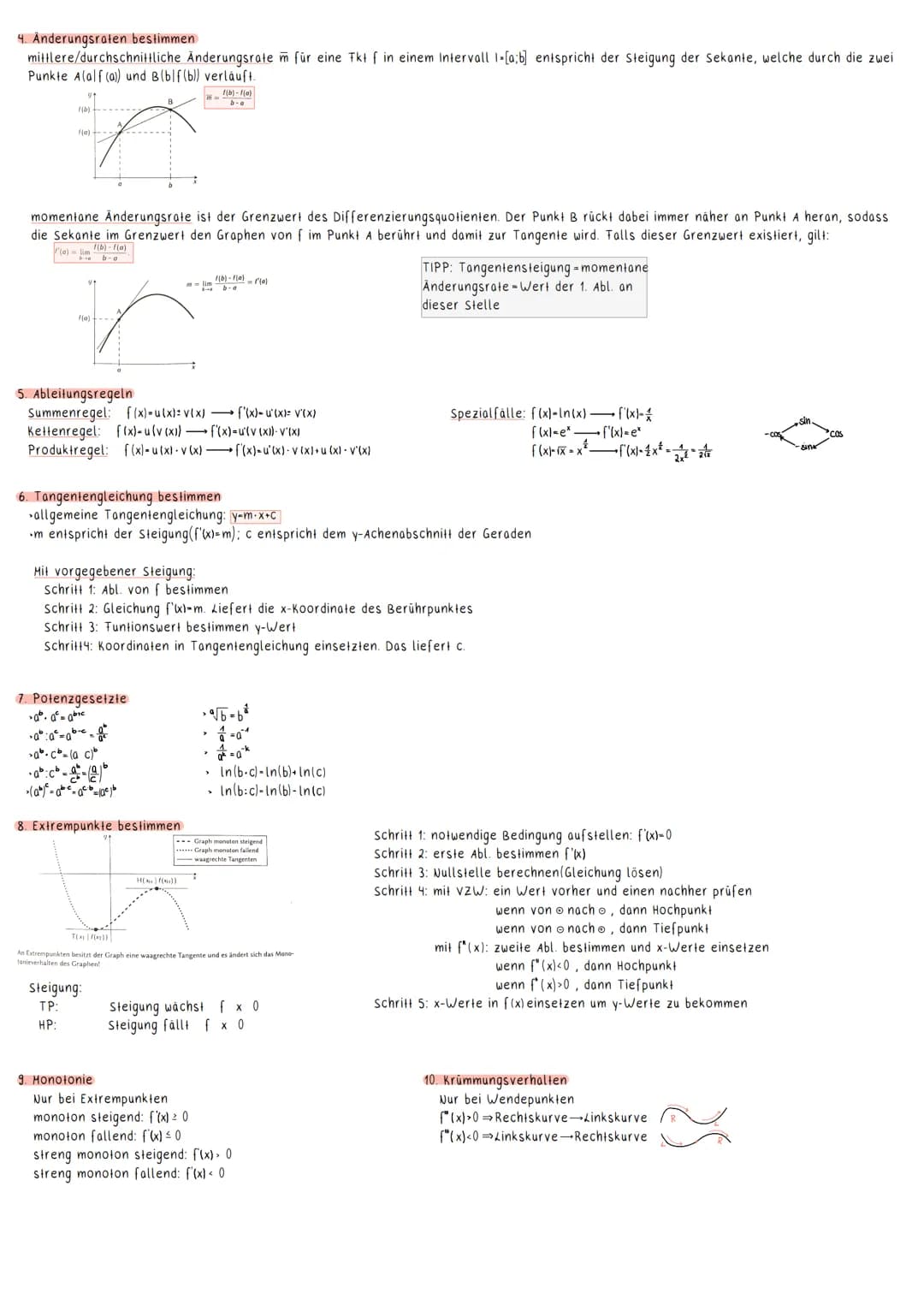1. ANALYIS
1. Gleichungen lösen
Quadratische Gleichungen:
Alles auf eine Seite
abc Formel: X₁₁2 = - b ± √b² - 4ac
2a
Biquadratische Gleichun