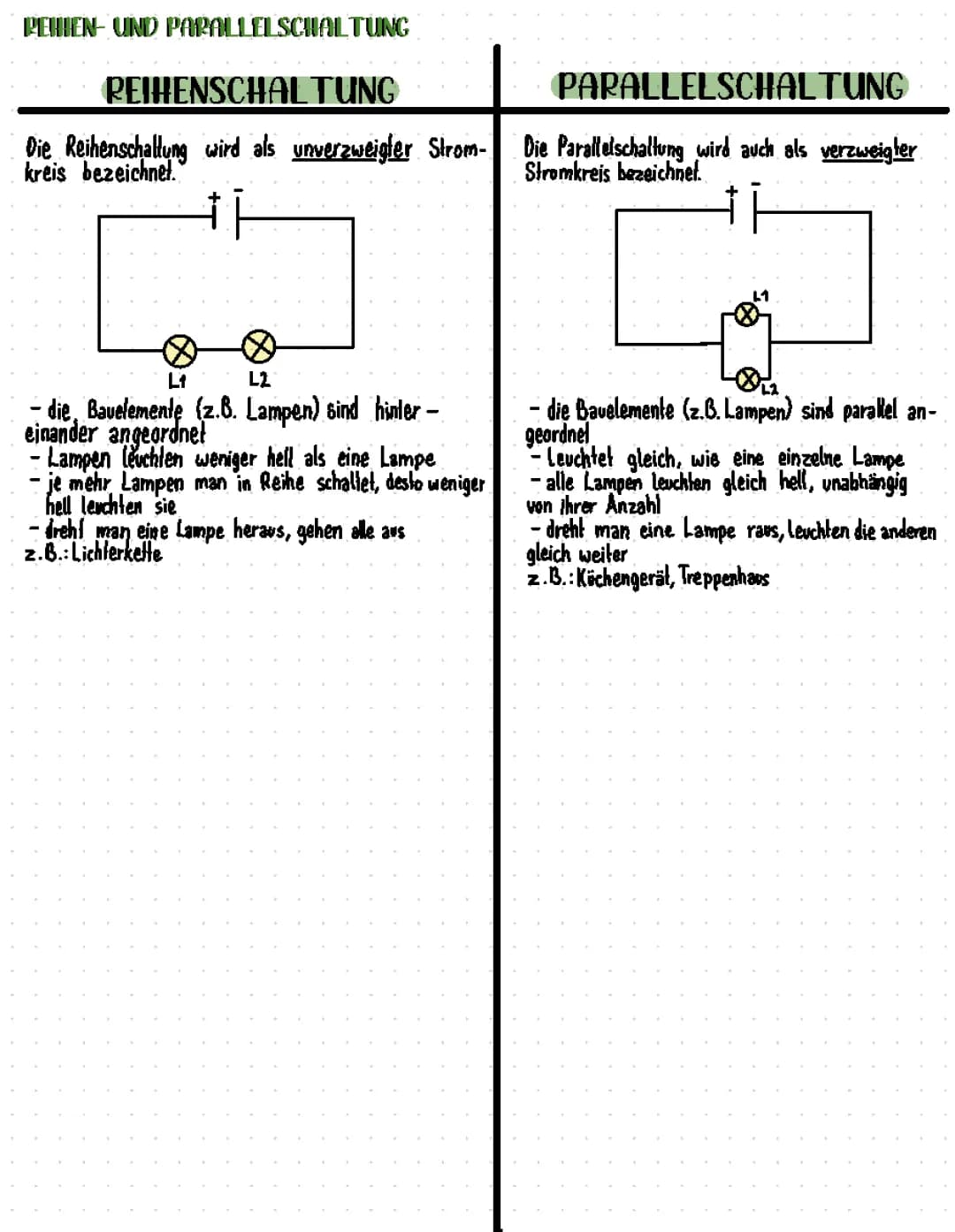 Reihen- und Parallelschaltung 