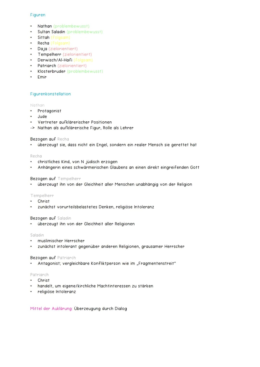 Nathan der Weise
Allgemeine Informationen:
●
●
.
●
Epocheneinordnung:
●
.
.
●
Autor: Gotthold Ephraim Lessing
Erscheinungsjahr: 1779 -> Epoc