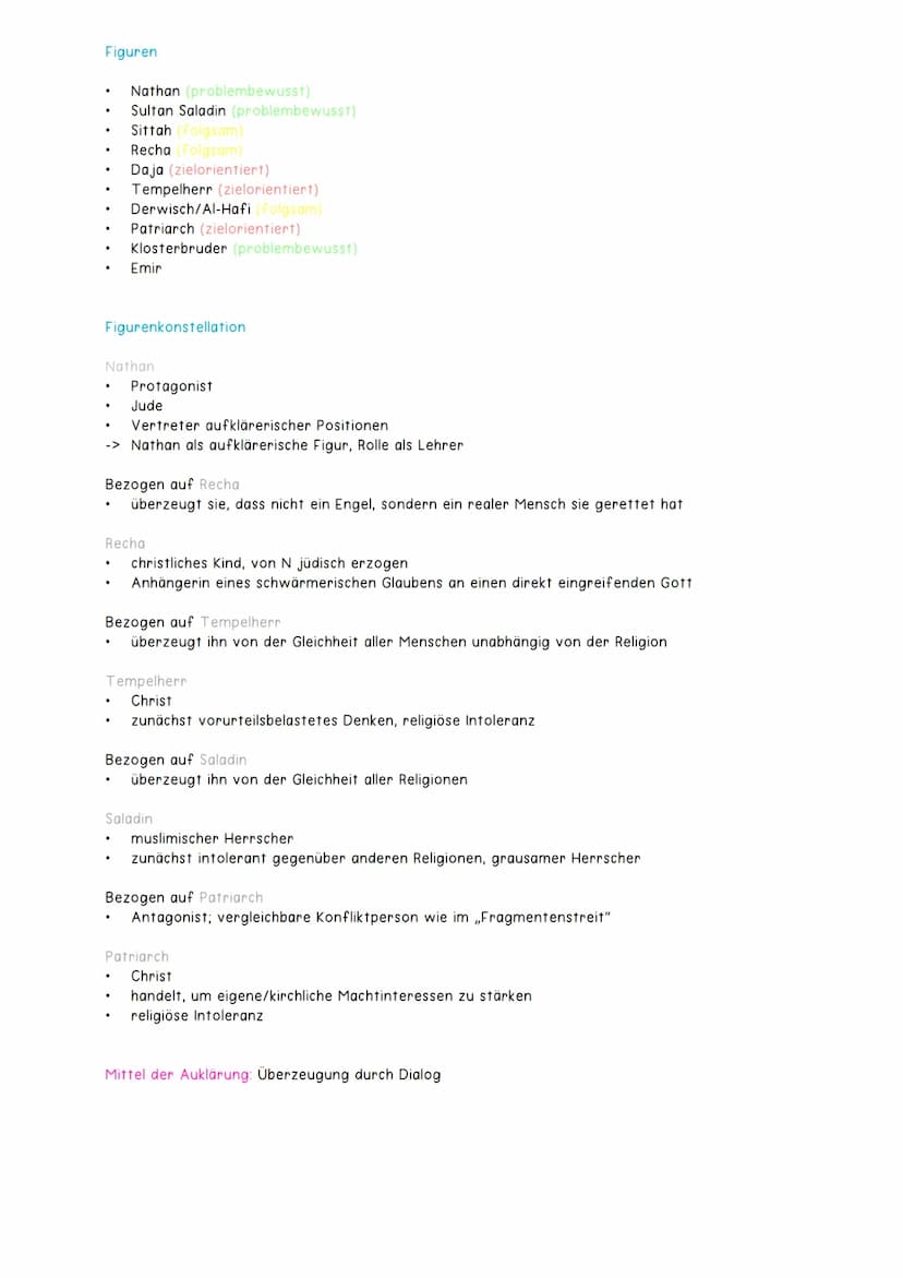 Nathan der Weise
Allgemeine Informationen:
●
●
.
●
Epocheneinordnung:
●
.
.
●
Autor: Gotthold Ephraim Lessing
Erscheinungsjahr: 1779 -> Epoc