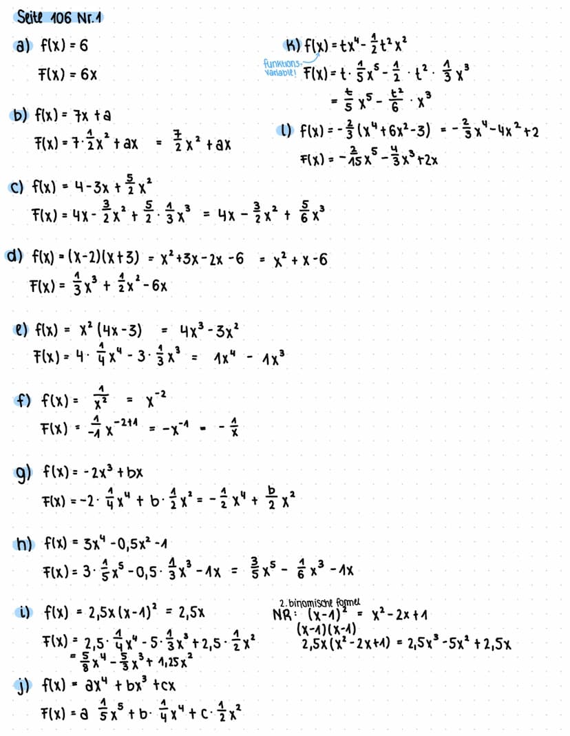 Differentialrechnung
Ableiten Differenzieren
Beispiele:
1.) f(x) = x²
F(x) = x³ = -1/²³²2
2.) f(x) = x²
INTEGRALRECHNUNG
F(x) = x²
10
3.) f(