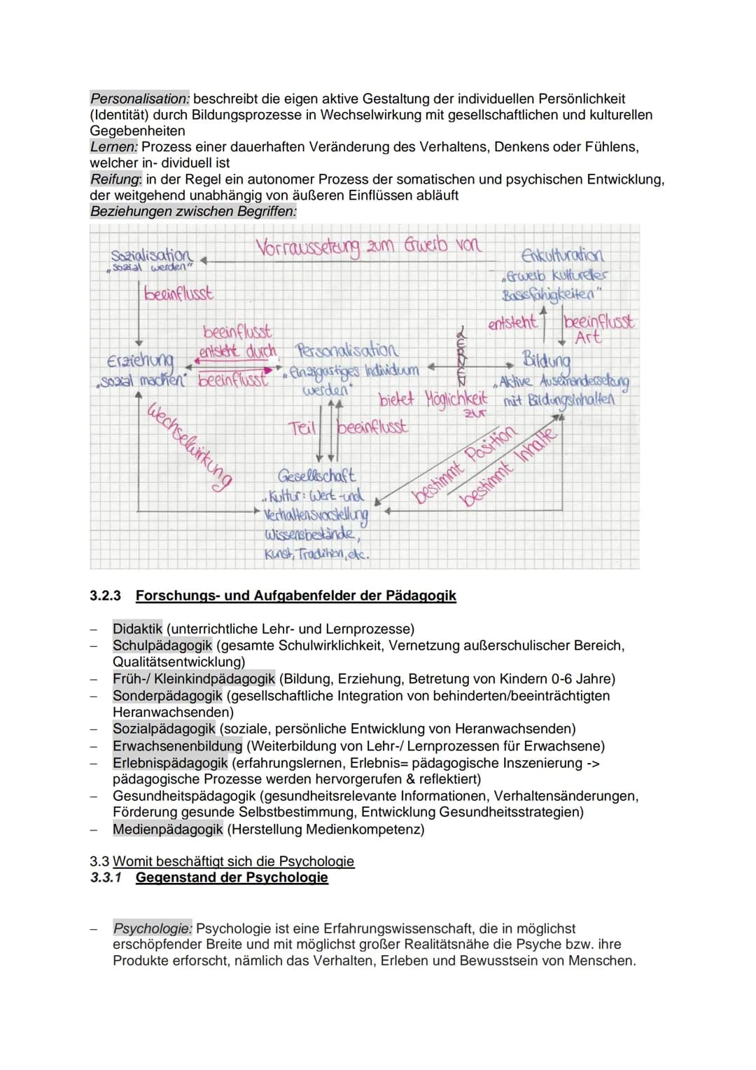 PPS-Zusammenfassung
LP 03 Pädagogik und Psychologie als Wissenschaft
3.1 Was bedeutet der Begriff Wissenschaft
Wissen: Gesicherte, wahre Fak