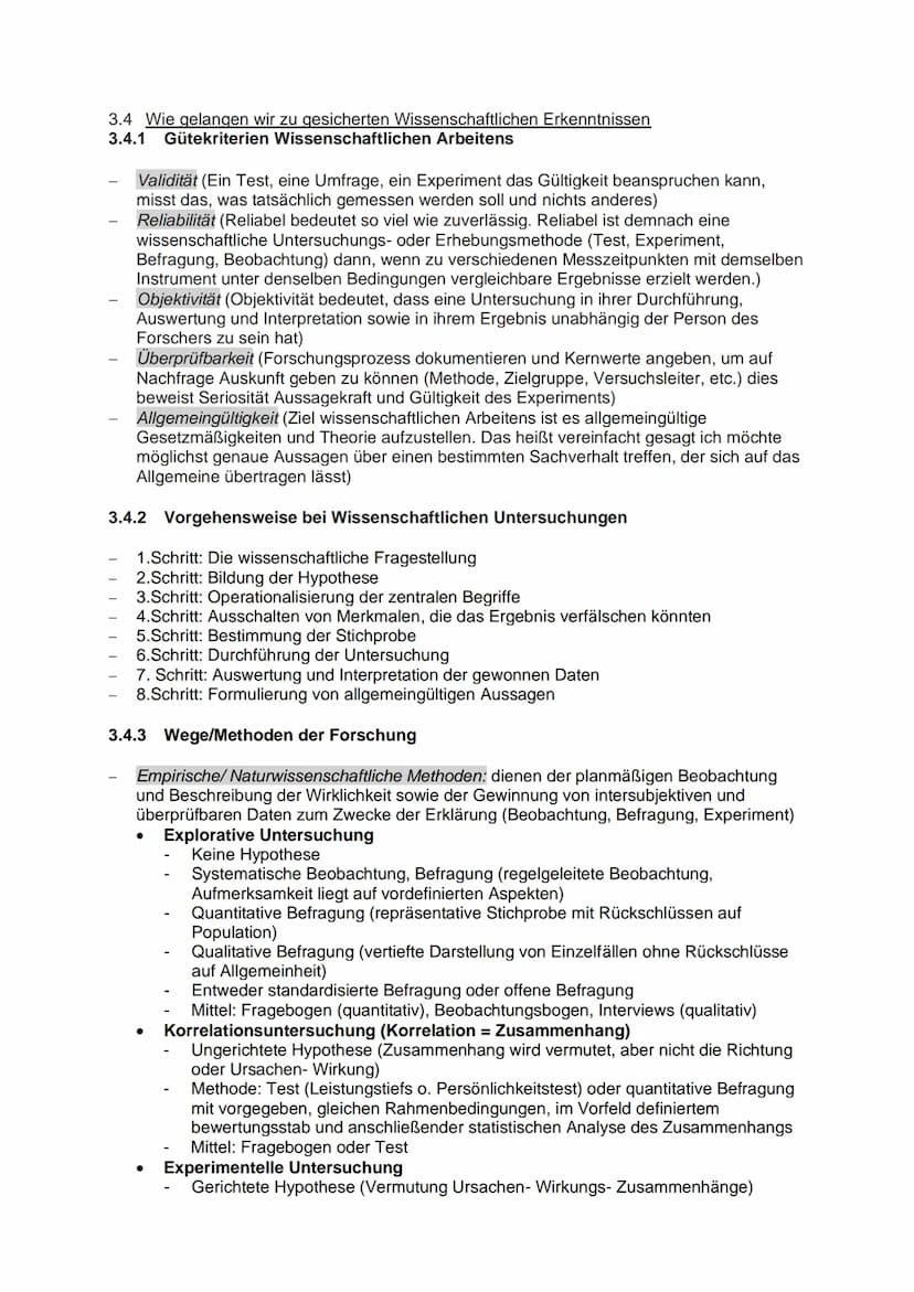 PPS-Zusammenfassung
LP 03 Pädagogik und Psychologie als Wissenschaft
3.1 Was bedeutet der Begriff Wissenschaft
Wissen: Gesicherte, wahre Fak