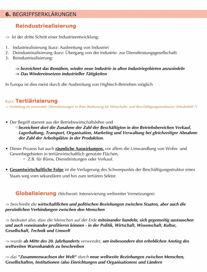 Bedeutungswandel von Standortfaktoren
2) Entstehung und Strukturwandel industriell geprägter Räume
2.1 Hauptphasen der industruiellen Entwic