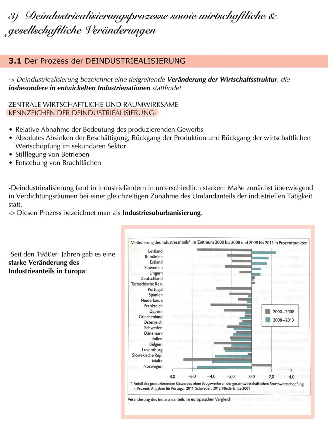 Bedeutungswandel von Standortfaktoren
2) Entstehung und Strukturwandel industriell geprägter Räume
2.1 Hauptphasen der industruiellen Entwic