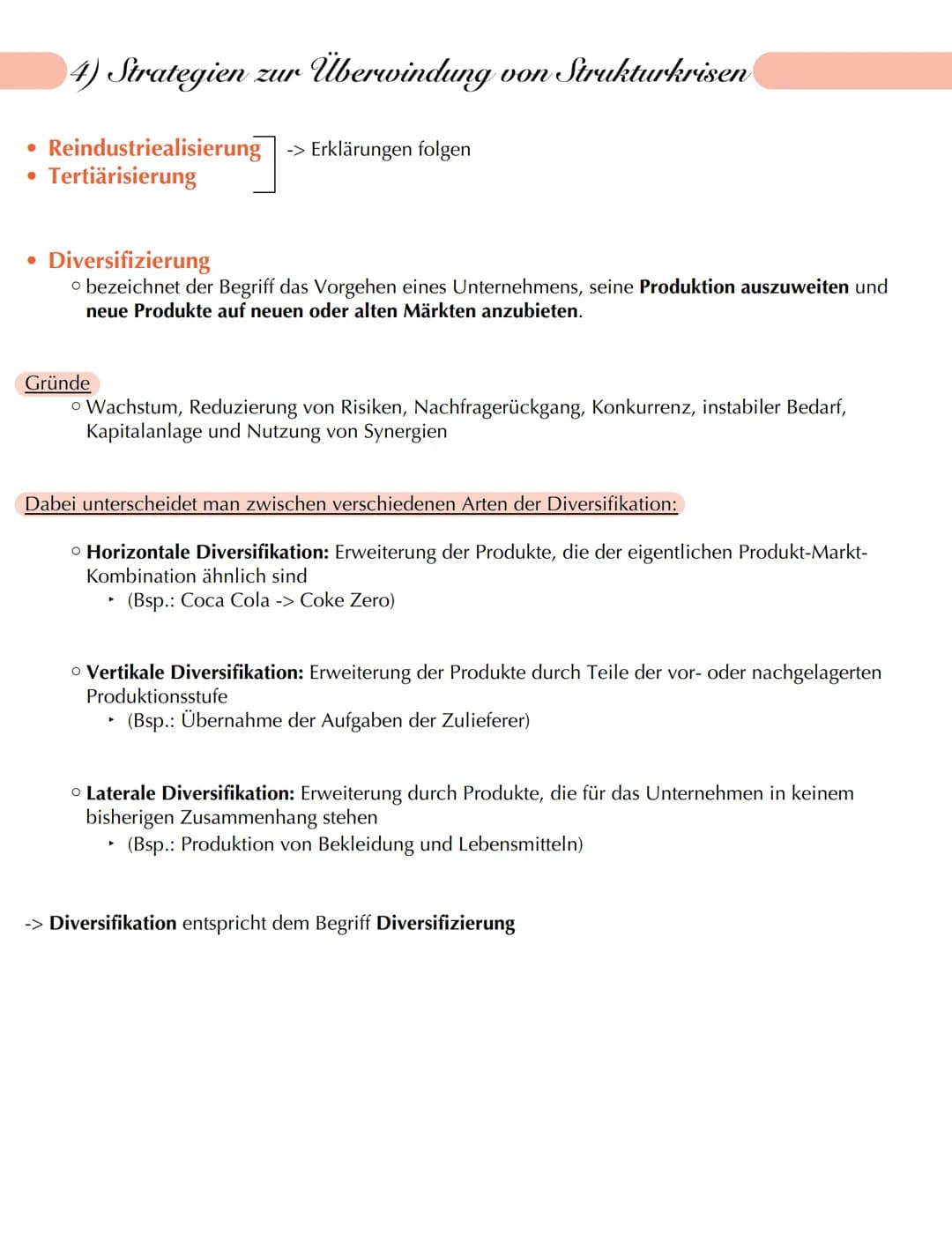 Bedeutungswandel von Standortfaktoren
2) Entstehung und Strukturwandel industriell geprägter Räume
2.1 Hauptphasen der industruiellen Entwic
