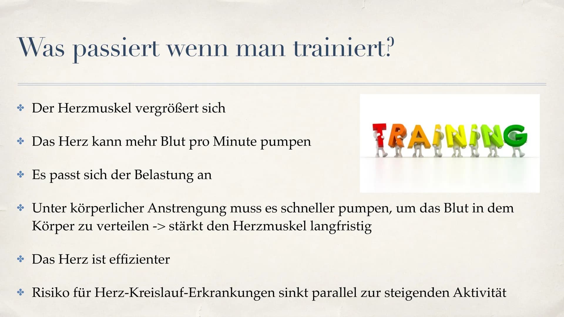 Herz-Kreislauf-System
08.10.2021 Gliederung
Aufbau des Herzen
Funktion des Herzen
Unterschied zwischen Venen und Aterien
* Der große Herzkre