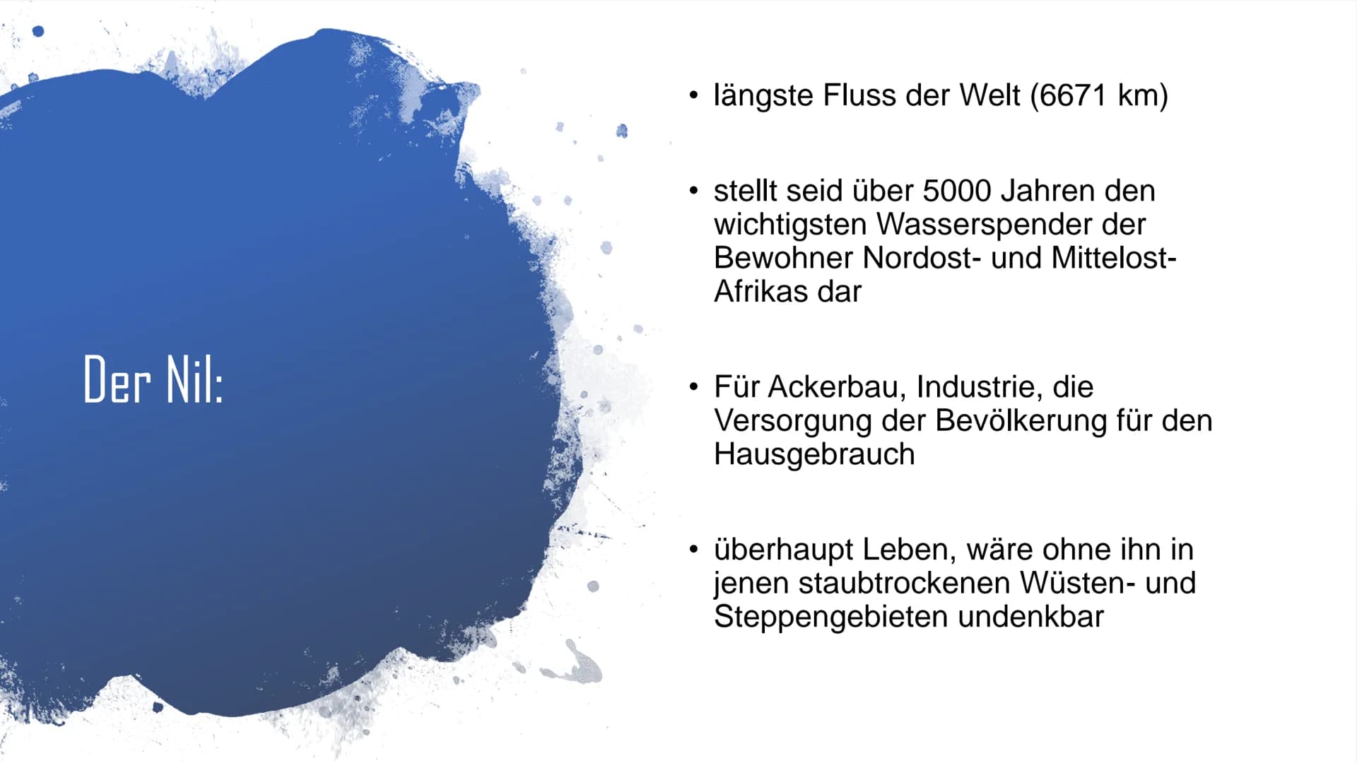 Globale Wassernutzungskonflikte Erdkunde/ 19.01.21
Stephanie Mandernach
Nil (Äthiopien) Großräumige Lage:
Kontinent Afrika
Im Osten von Afri