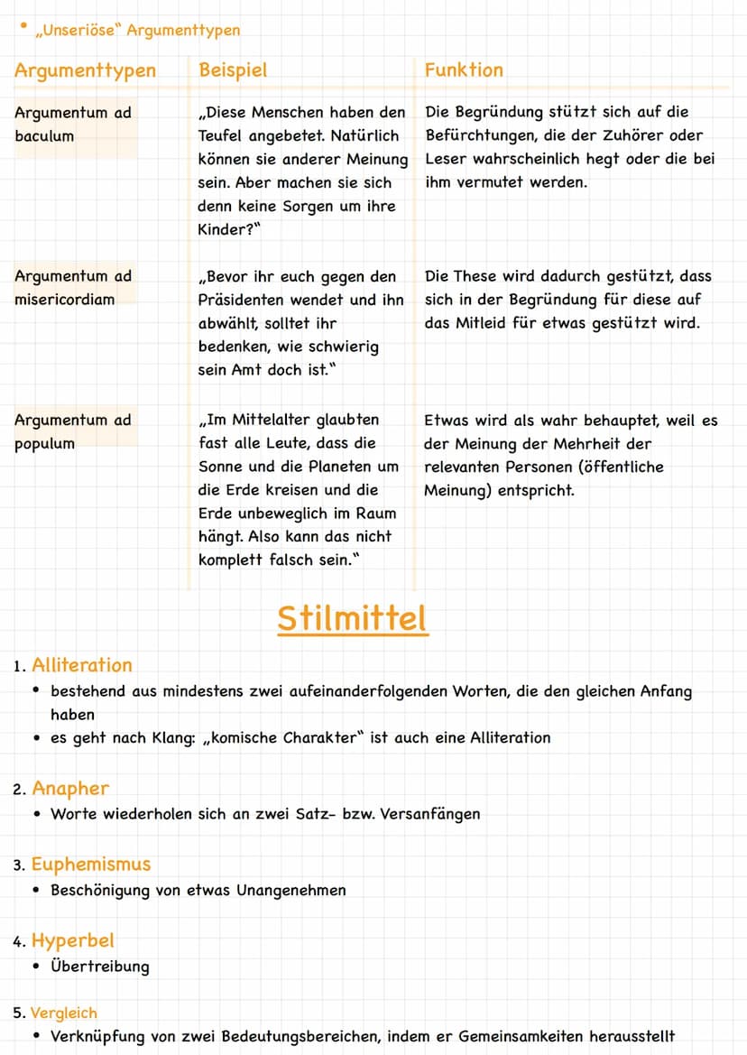 Seriöse" Argumenttypen
Argumenttypen
Faktenargument
Normatives Argument
Autoritätsargument
Analogisierendes
Argument
Indirektes Argument
Arg