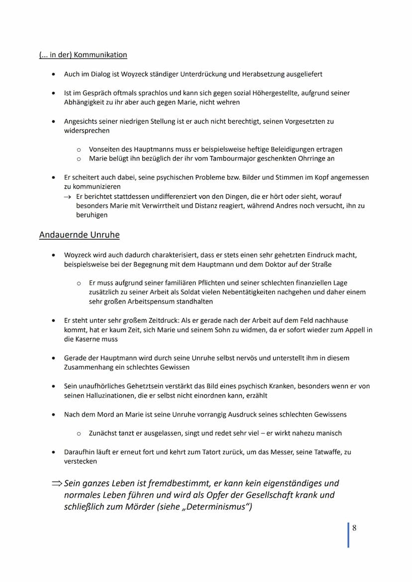 Lernzettel Abitur Deutsch
,,Woyzeck" - Georg
Büchner
Dramenkonzeption, Leitmotive, historische und epochale Zuordnung, Cha-
rakterisierungen