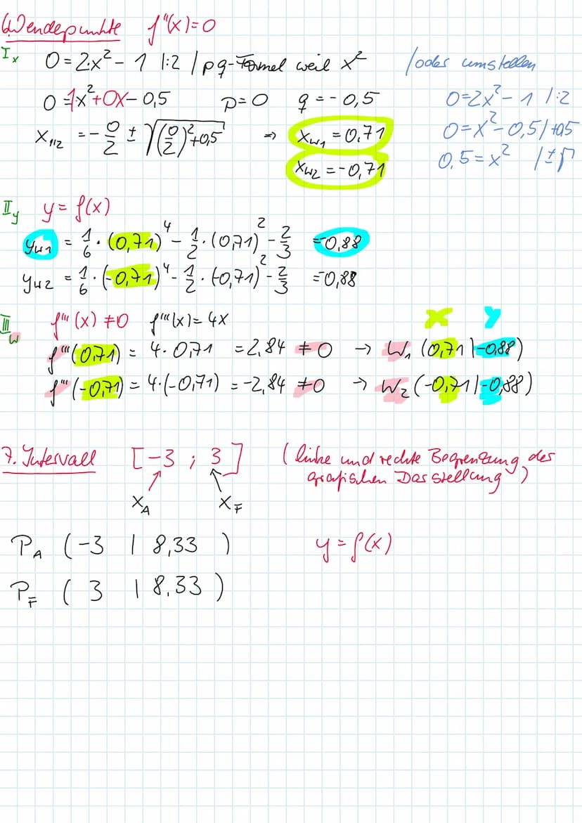 Walzertakt
Wendepunkt:
f''(xw) = 0
y = f(xw)
f"(xw) #0 WP
Berecheang
von xs und ys
Einführung in die
f(x)=x²-5x²+6x-1
2
XN₁
Schnittpunkte mi
