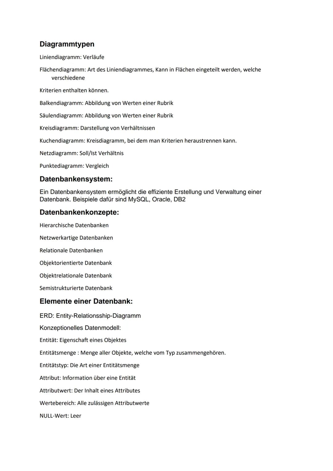 Prüfung 2 M162
Anwendung von Rechenoperationen:
Summe: Das Ergebnis einer Addition
Anzahl: Anzahl der Datensätze
Mittelwert: Durchschnitt ei