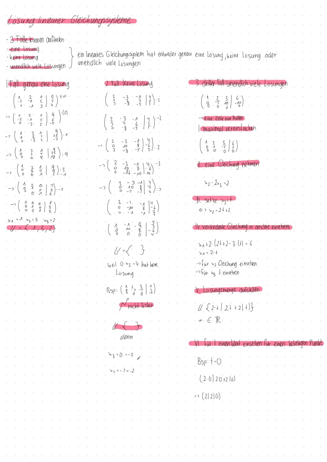 nalylische Geometrie und
Lineare Ayeuris bu 1bdur Lineare Gleichungssysteme...
·¨-lineare Gleichungssysteme und deren Lösbarkeit spielen
bei