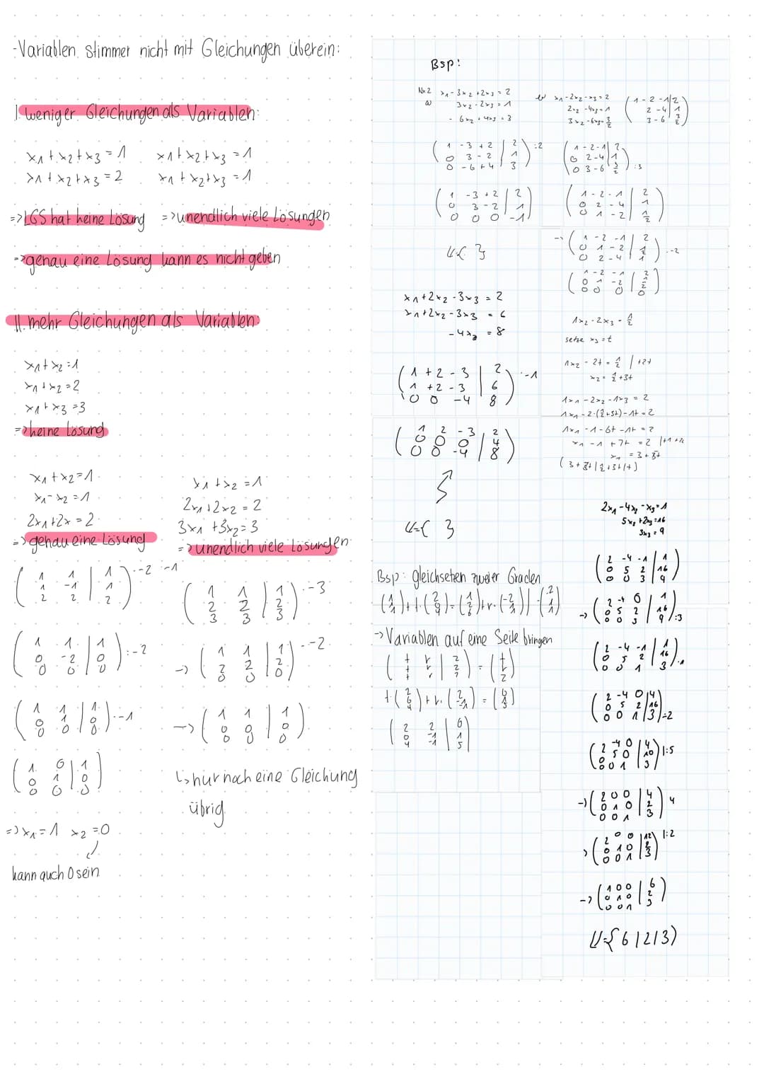 nalylische Geometrie und
Lineare Ayeuris bu 1bdur Lineare Gleichungssysteme...
·¨-lineare Gleichungssysteme und deren Lösbarkeit spielen
bei