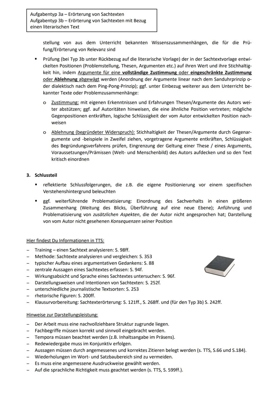 Aufgabentyp 3a - Erörterung von Sachtexten
Aufgabentyp 3b - Erörterung von Sachtexten mit Bezug
einen literarischen Text
Aufgabe 1 (ca. 1/3 