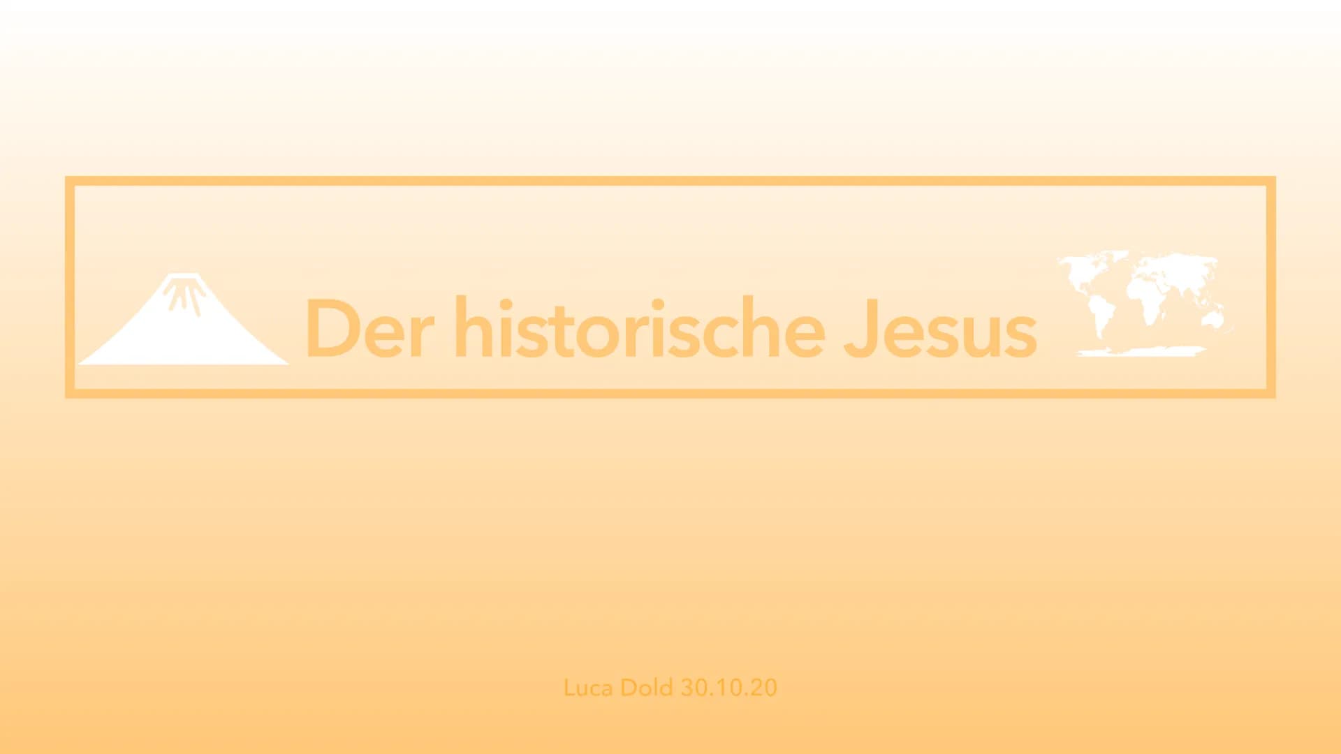 Der historische Jesus
Luca Dold 30.10.20 Rudolf Bultmann: Wir wissen nur das, dass des Gekommenseins Jesu...
Bedeutung: zusammenfassend kann