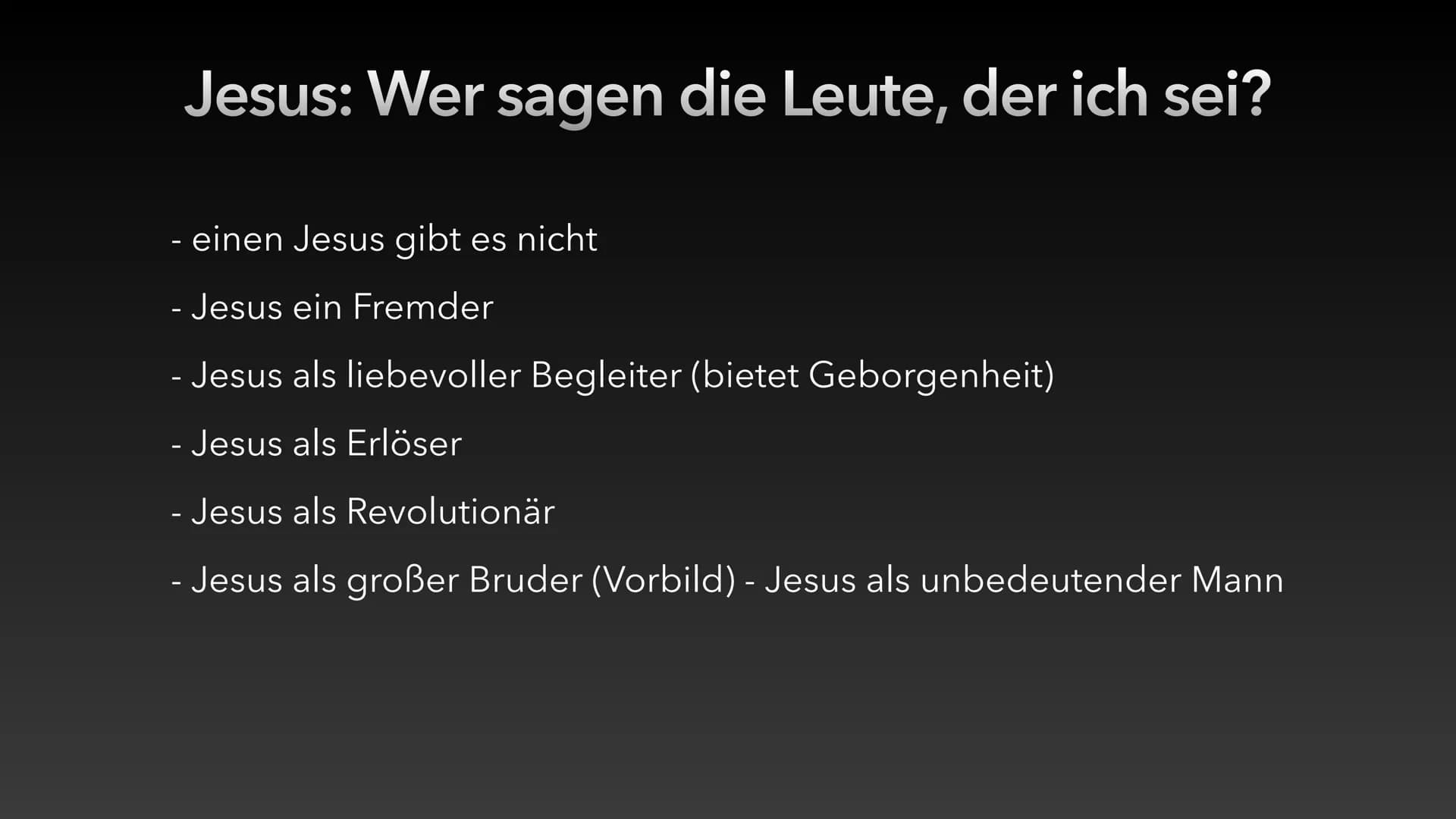 Der historische Jesus
Luca Dold 30.10.20 Rudolf Bultmann: Wir wissen nur das, dass des Gekommenseins Jesu...
Bedeutung: zusammenfassend kann