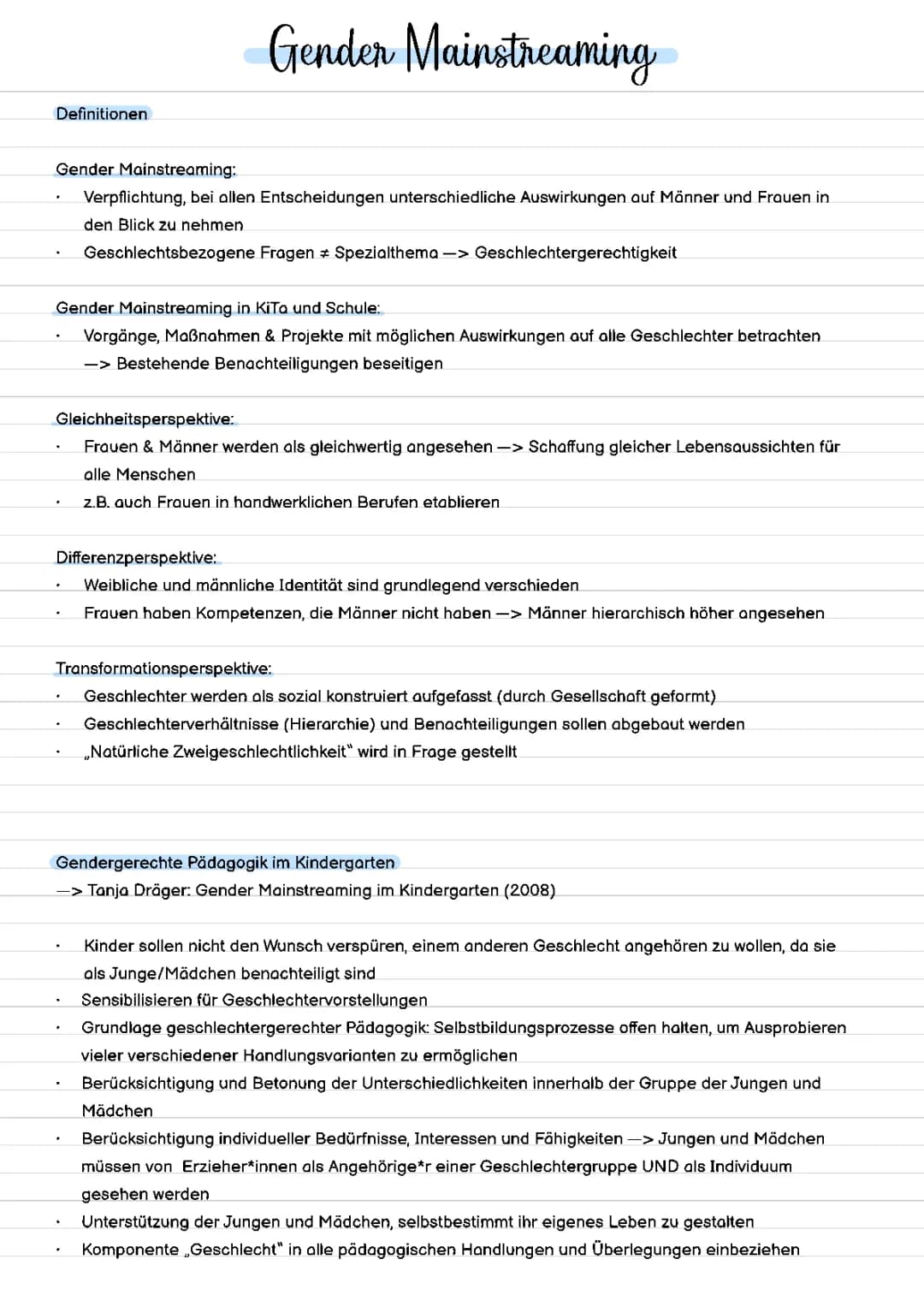 Gendersensible Pädagogik im Kindergarten: Beispiele und Ideen für Gender Aktivitäten