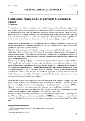 Know Social Media - Should people be allowed to be anonymous online ? thumbnail