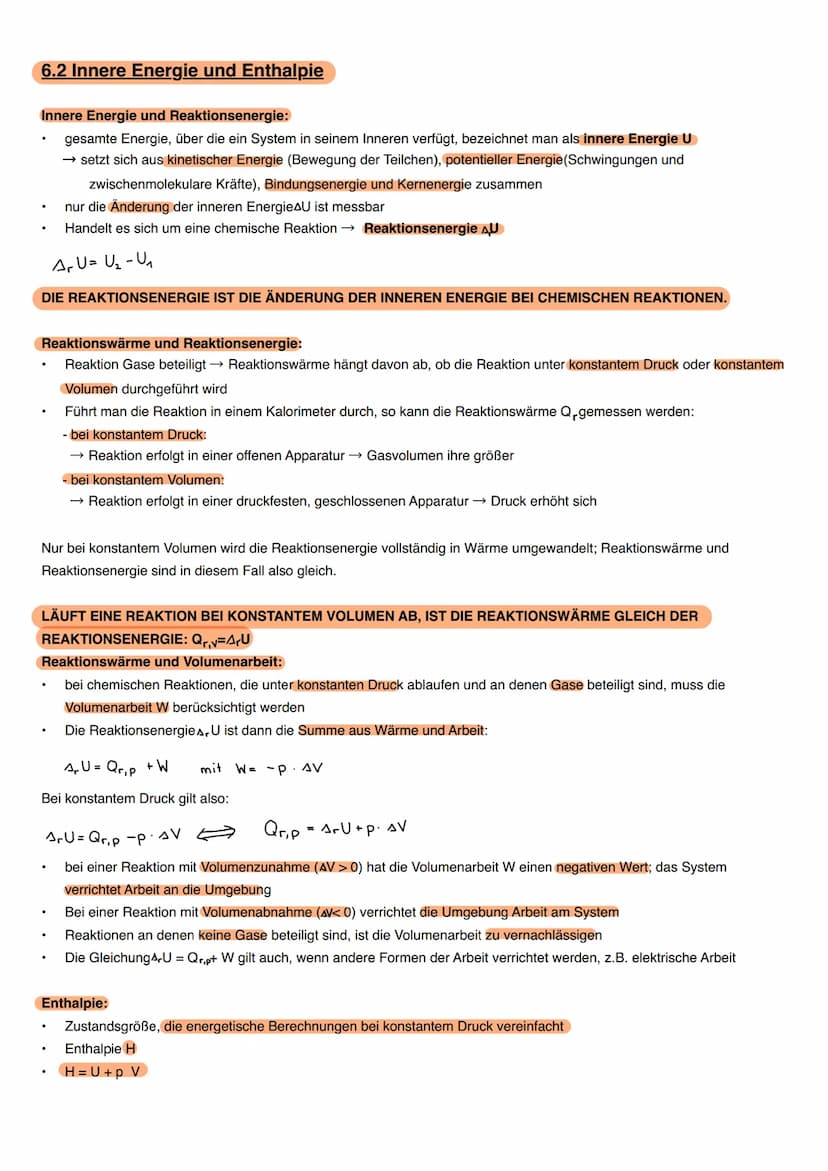 6. Chemische Energetik
6.1 Systeme und Größen der chemischen Energetik
Bei chemischen Reaktionen sind Stoffumwandlungen mit Energieumsätzen 