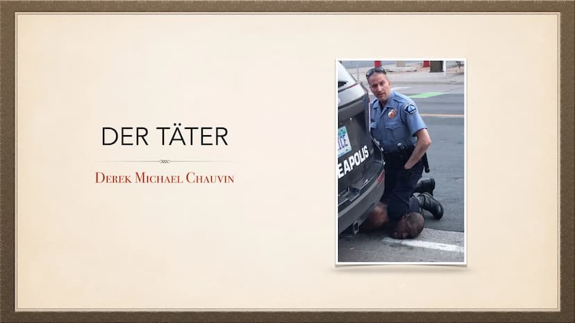 9 MINUTEN UND 29 SEKUNDEN
99
"I CAN'T BREATHE DER FALL GEORGE
FLOYD
MINNEAPOLIS, 25. MAI 2020
BLACK
Lives
MATTER F
WAS IST PASSIERT?
> Georg