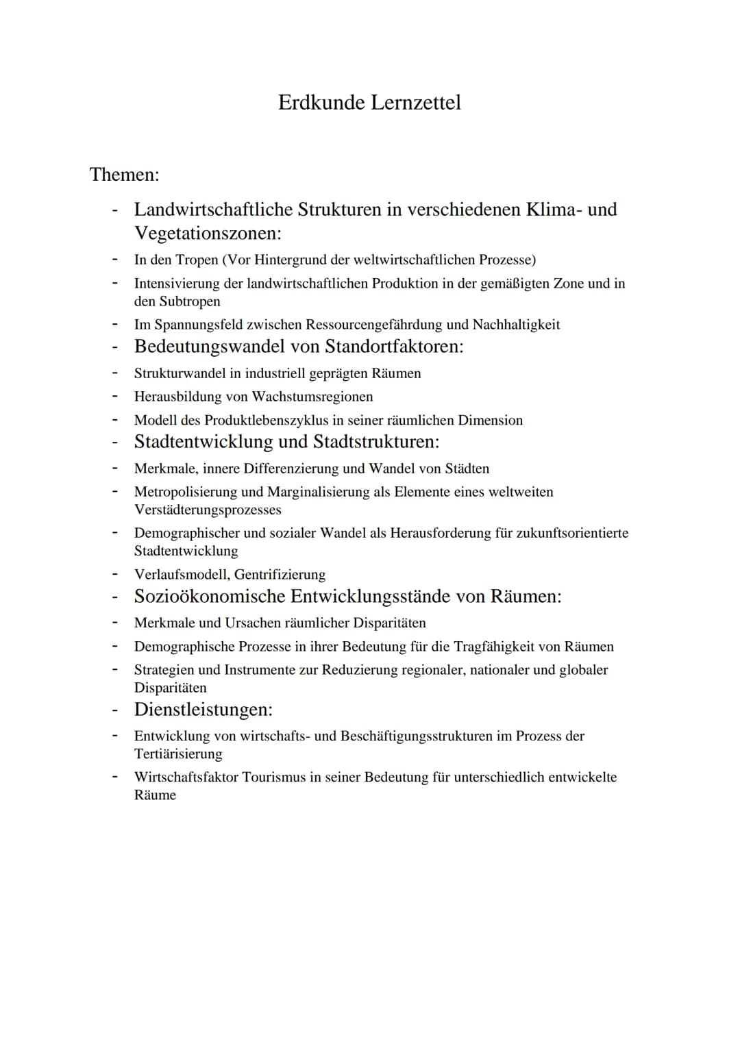 Themen:
Erdkunde Lernzettel
Landwirtschaftliche Strukturen in verschiedenen Klima- und
Vegetationszonen:
In den Tropen (Vor Hintergrund der 