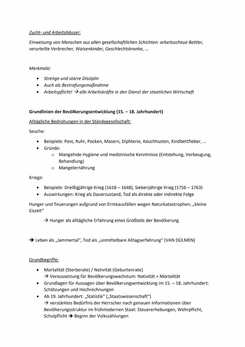 Klausur in Geschichte im AA 11/1 - Zusammenfassung des Stoffes
I. Ständegesellschaft
Ständewesen
Stände: gesellschaftliche Großgruppen mit e