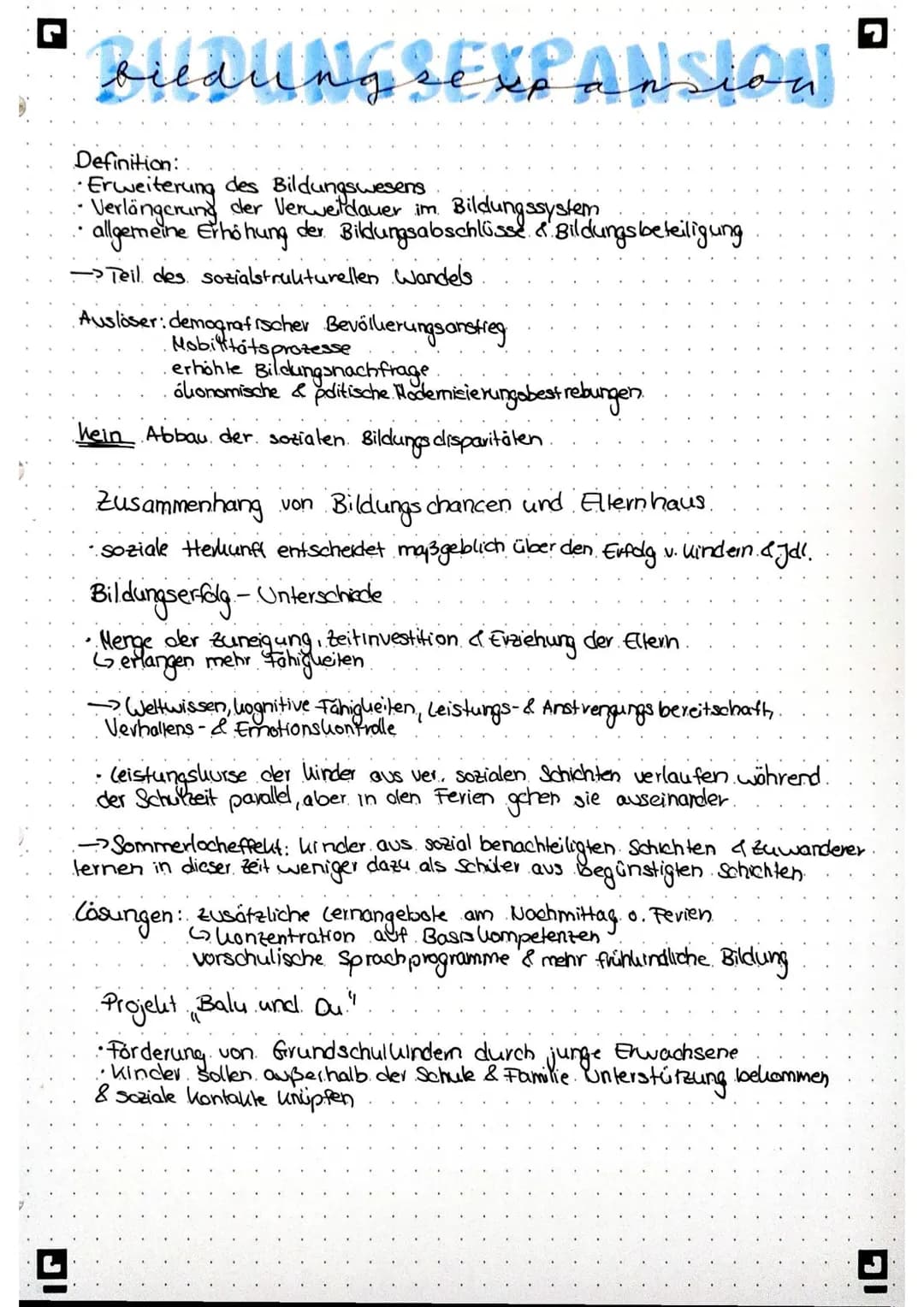 C
BUDUNG SEXPANSION
bild
Definition:
• Erweiterung des Bildungswesen
• Verlängerung
der Verweildauer im
allgemeine Erhöhung der Bildungsabsc