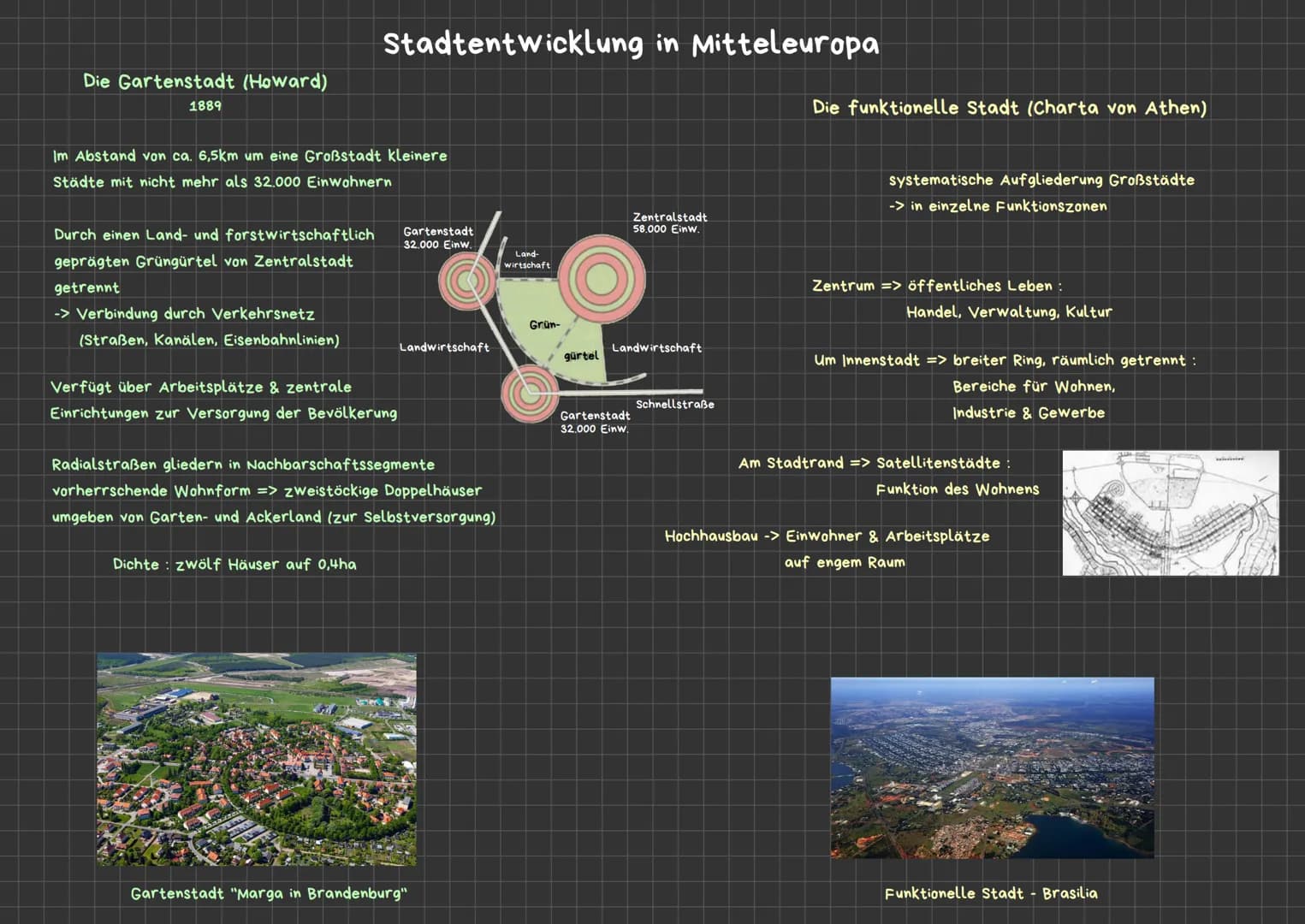 Städte Mitteleuropas - Differenzierungsmerkmale
physiognomisch
(Grund- & Aufriss)
Z.B.:
• Geschosszahl / Höhe der Gebäude
• Grundriss der Ge