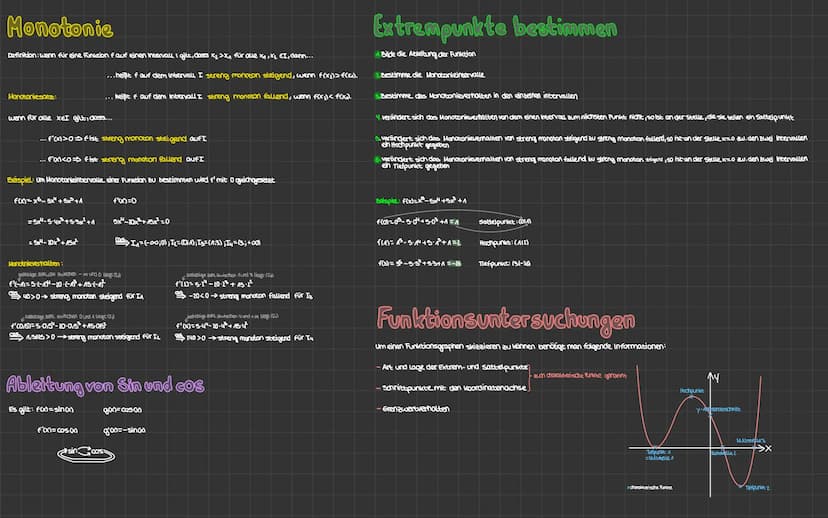 Die Ableitung
Difinition:
(1) Die Ableitung entspricht der Steigung der Tangente an dem Graphen von fan der Stelle to
(2) Besitzt der Differ