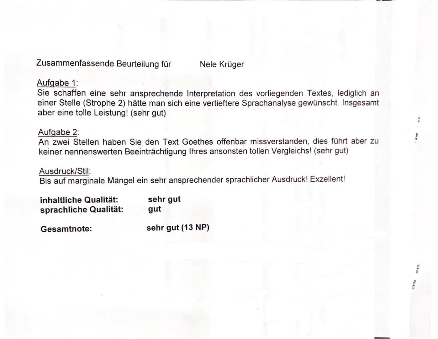 DEU Q1
KLAUSUR NR. 1
Aufgaben:
1. Interpretieren Sie das Gedicht „Der Blick" von Joseph von Eichendorff.
2. Vergleichen Sie Eichendorffs Ged