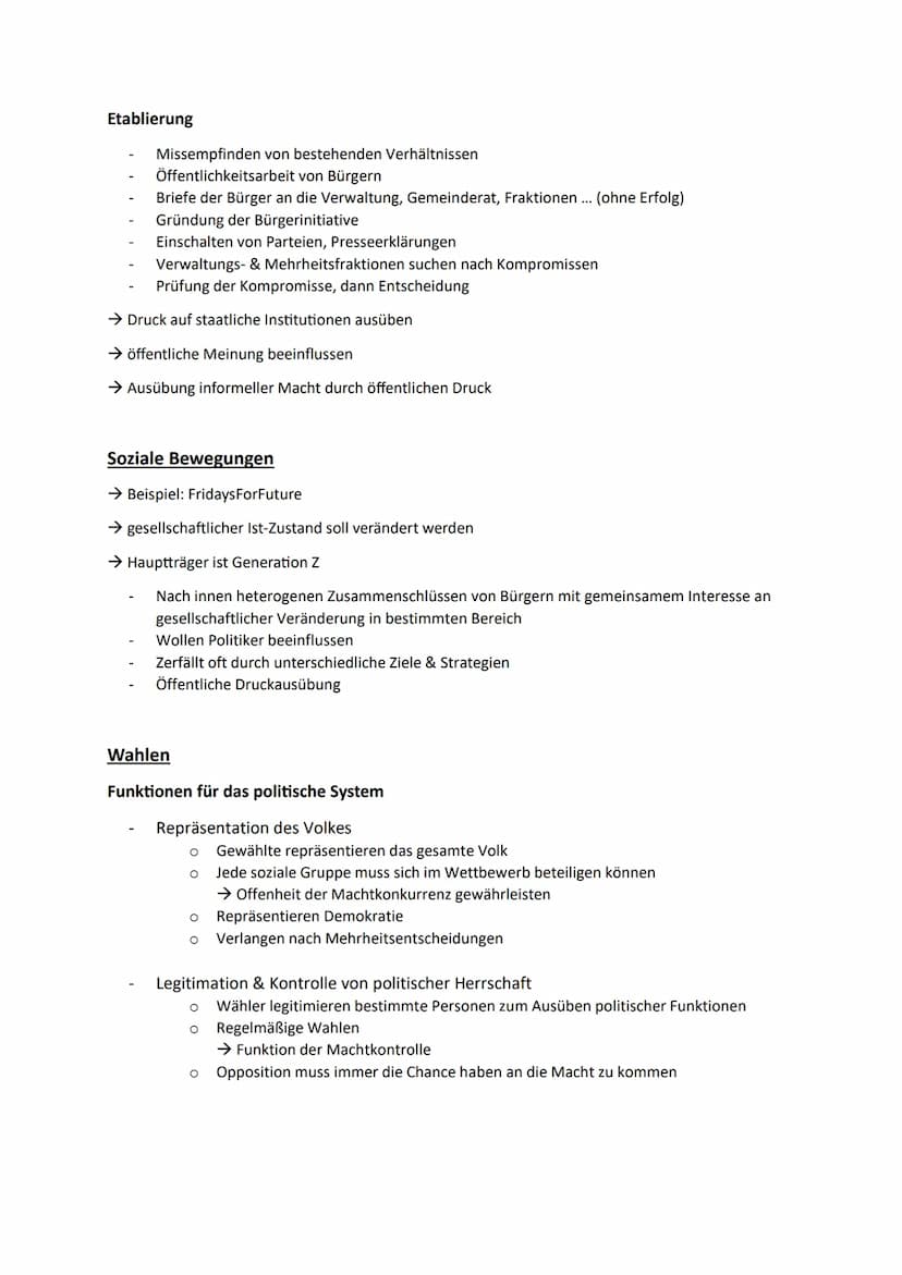Abitur Politik/Wirtschaft
12.1 Politische Partizipation zwischen Anspruch und Wirklichkeit
Partizipation
Formen politischer Partizipation
Di