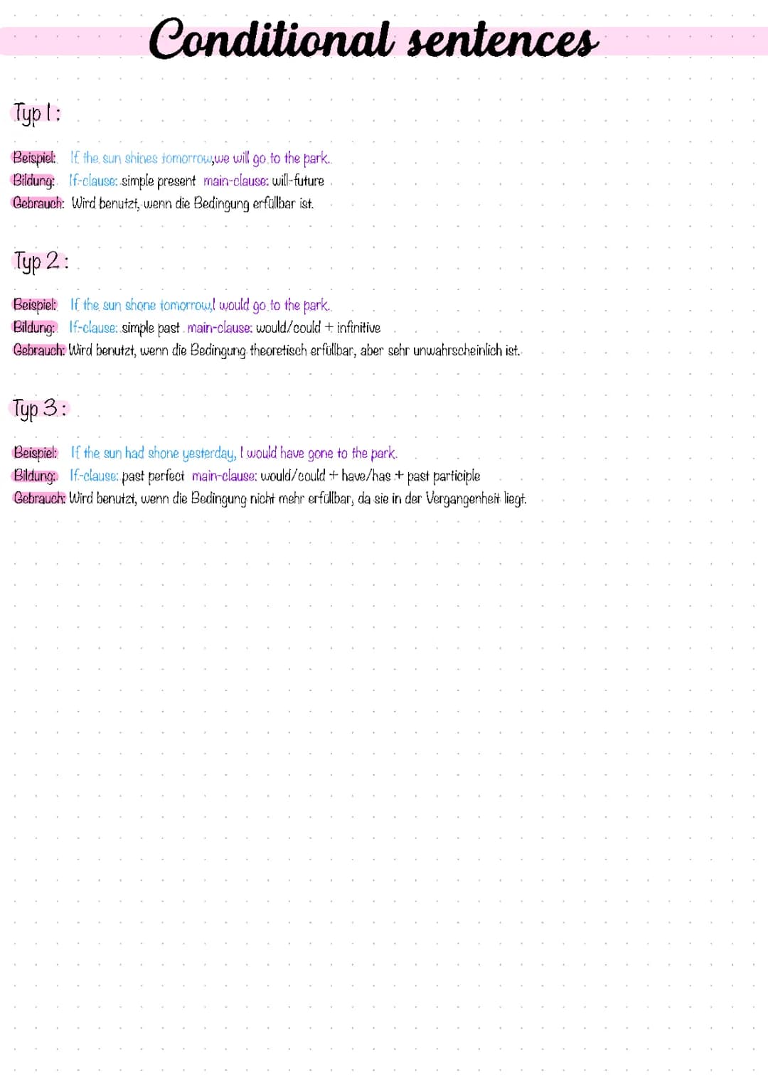 conditional sentences 