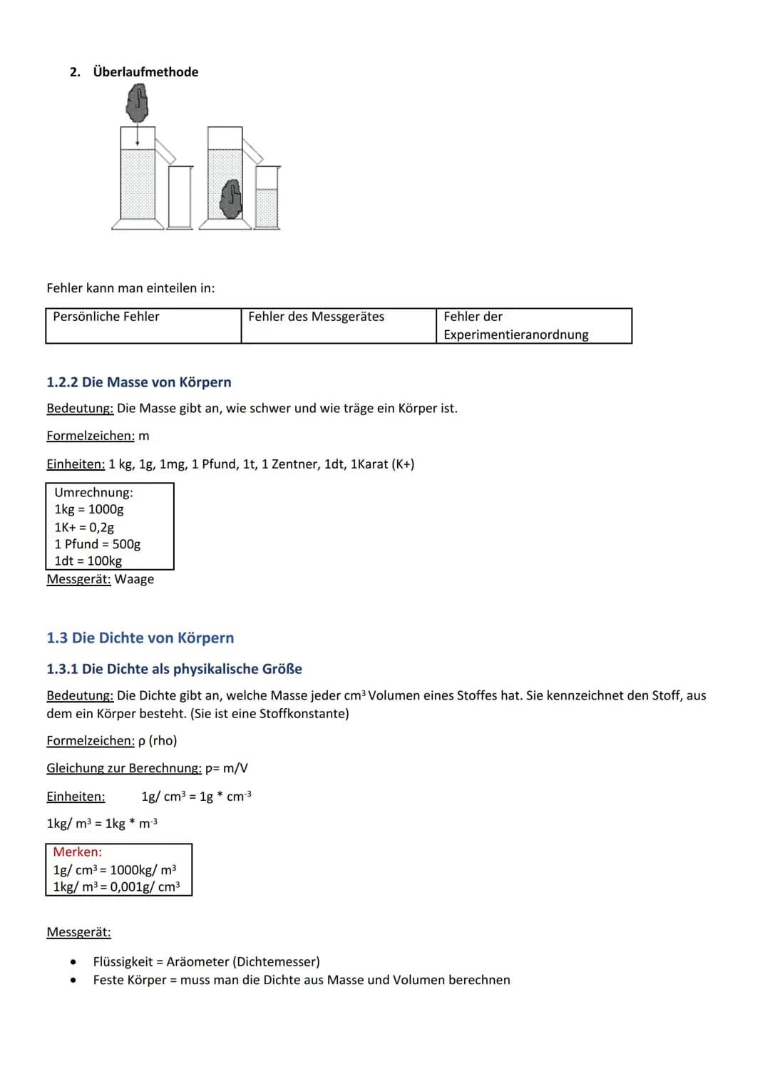 Physik BLF Inhalt
+1 Mechanik.
1.1 Körper und Stoff.
1.1.1 Aufbau der Körper.
1.1.2 Das Teilchenmodell.
1.2 Volumen und Masse von Körpern.
1