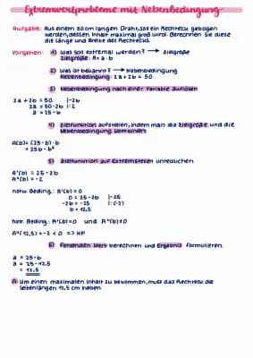 Know Extremwertprobleme mit Nebenbedinung geometrisch thumbnail