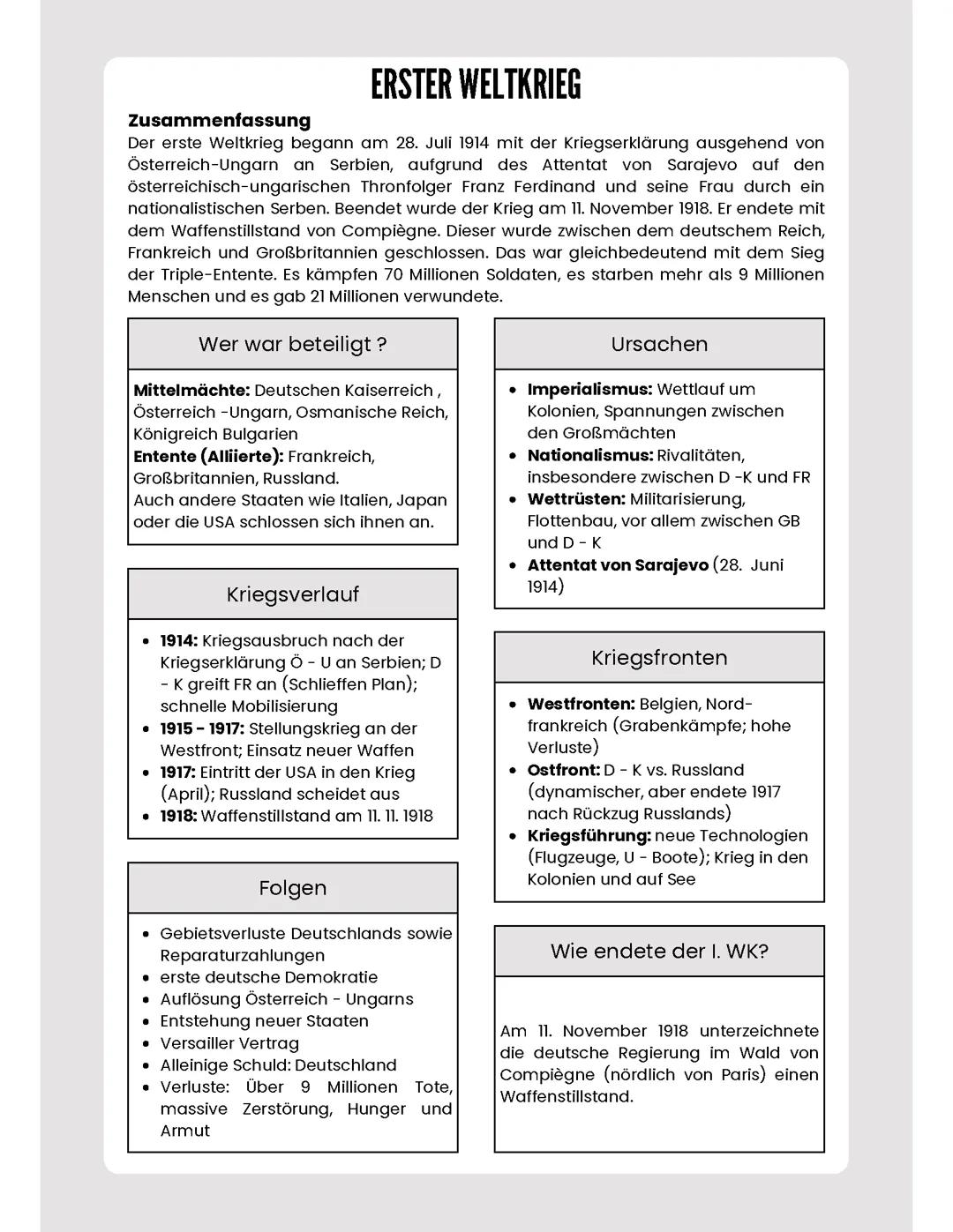 Erster Weltkrieg