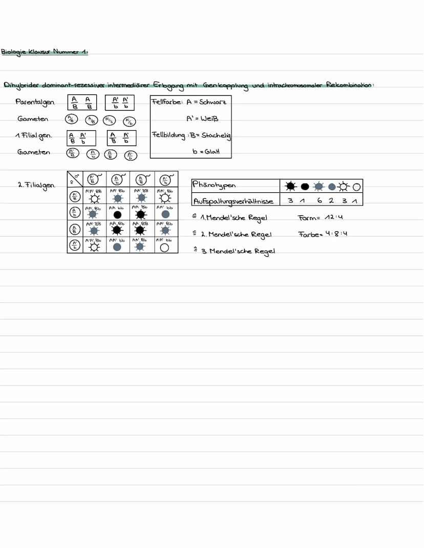 MEIOSE
→
•Bildung haploider zellen
➜ Reduzierung des Chromosomensatzes
Bildung der
1. Reduktionsteilung
Chromosomensatz wird
2. Reduktionste