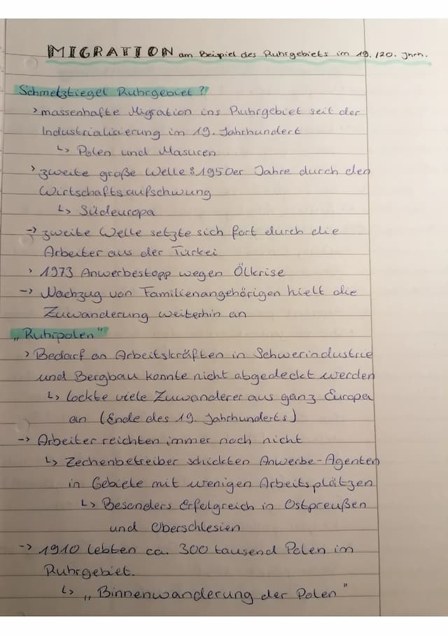Know Migration am Beispiel des Ruhrgebiets im 19. /20. Jahrhundert thumbnail